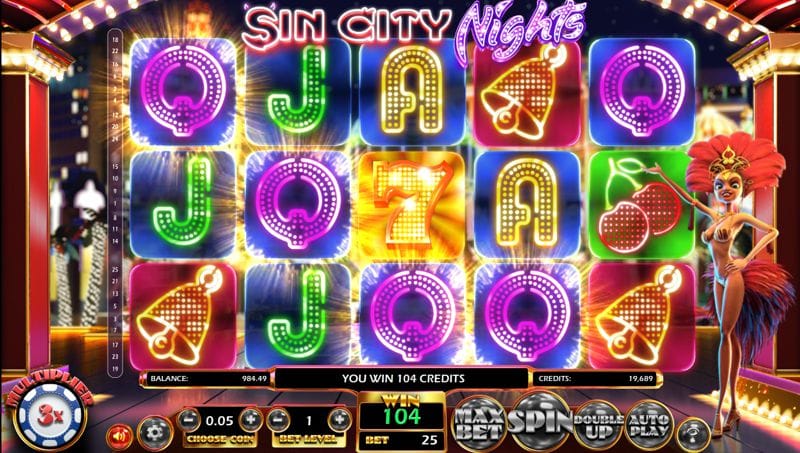 Sin City Nights Video Slot by BetSoft Gaming