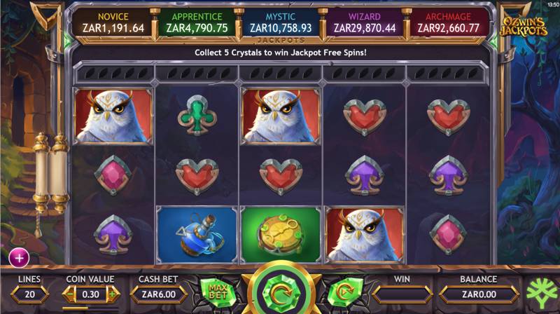 Ozwin’s Jackpot is a Five Progressive Jackpot Slot Game