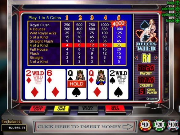 toledo hollywood casino deuces wild video poker