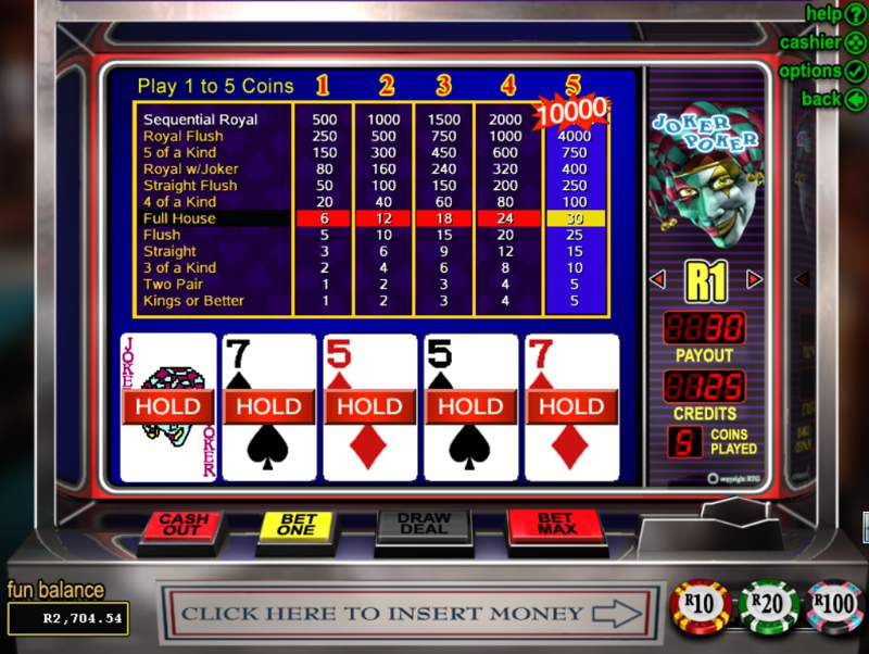 Jokers Wild Video Poker