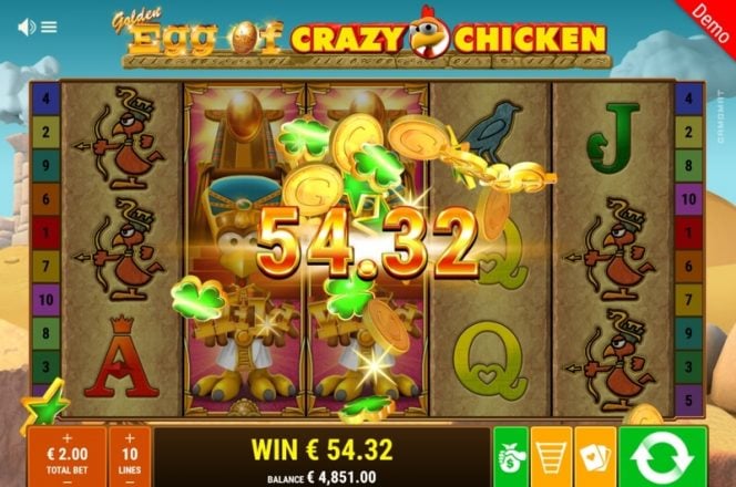 Golden Egg of Crazy Chicken Slot Game Win