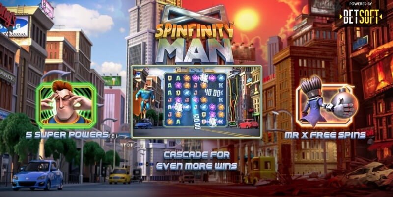 Spinfinity Man is a New Slot Game Release from Betsoft