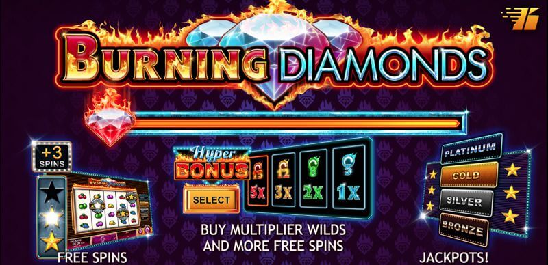 Burning Diamonds is a Hot New High Volatility Slot by Kalamba Games