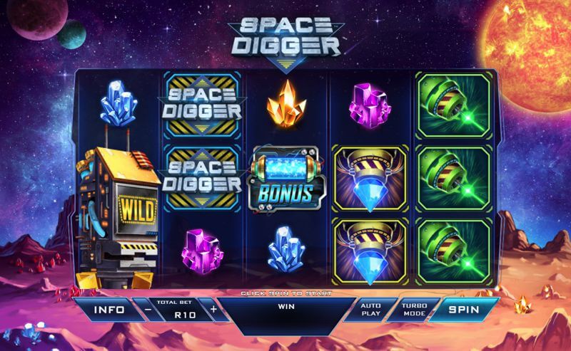 Space Digger Video Slot Game