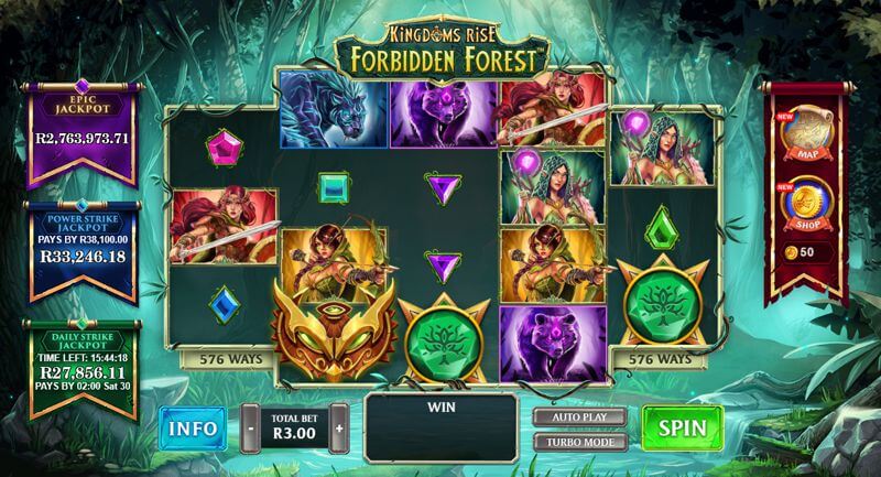 Kingdoms Rise Forbidden Forest Video Slot Game