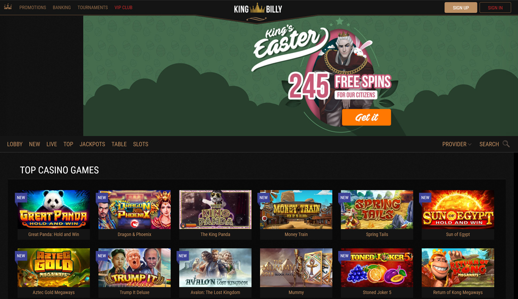 king billy online casino review
