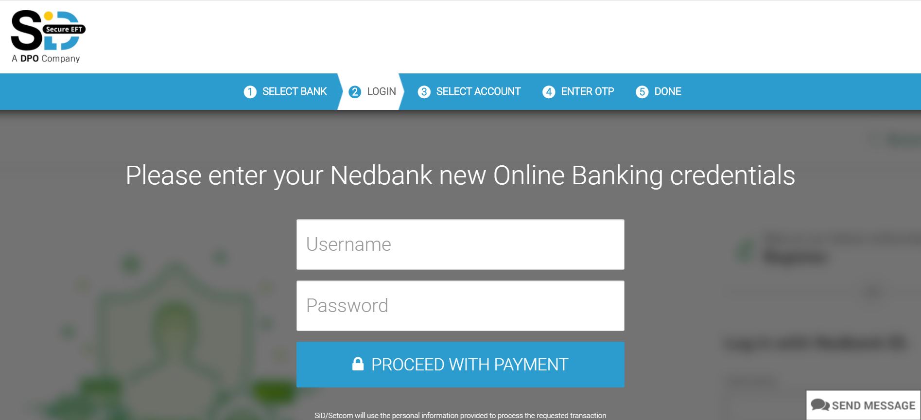 internet banking login page