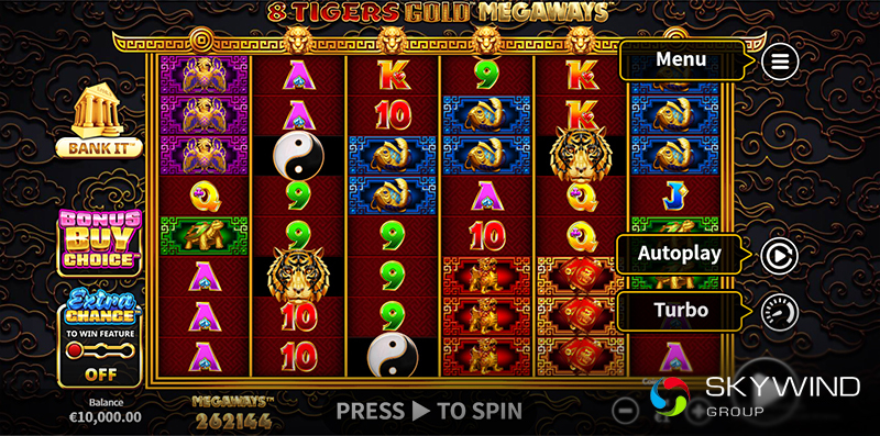 8 Tigers Gold Megaways Online Slot By Skywind Group