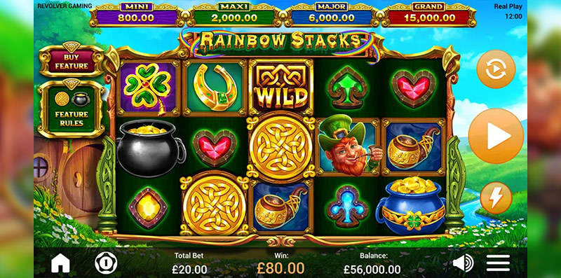Rainbow Stacks – Online Slot By Revolver Gaming