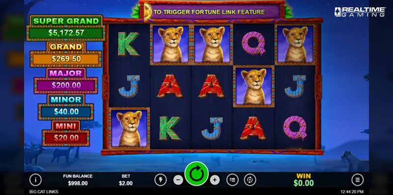 Big Cat Links – Online Slot By Realtime Gaming