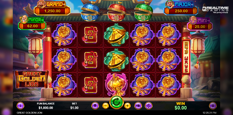 Great Golden Lion – Online Slot By Realtime Gaming